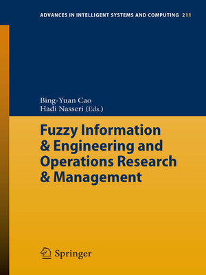 cover image of Fuzzy Information & Engineering and Operations Research & Management